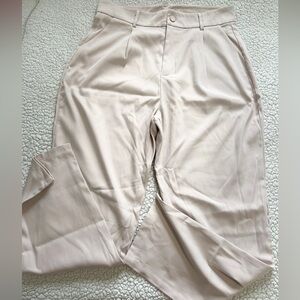 Elegant Cream Women's Trousers